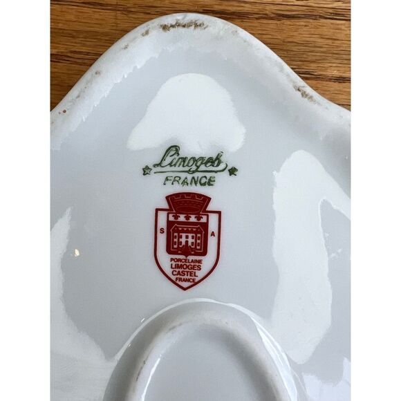 Limoges White Porcelain Jewelry Trinket Box Hand Painted Floral Collectible - Picture 7 of 11